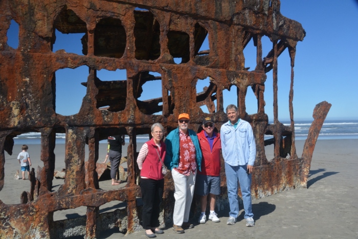 at the peter iredale shipwreck